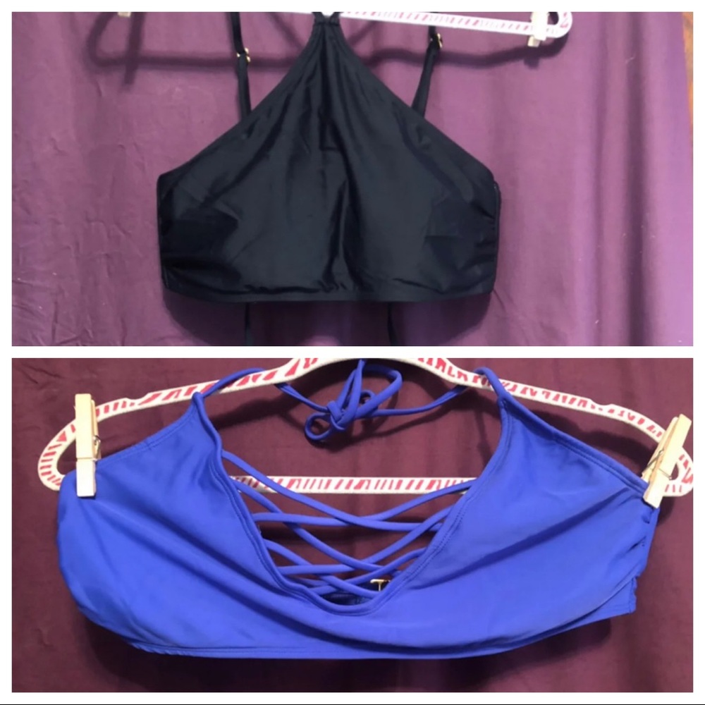TWO bikini tops XL